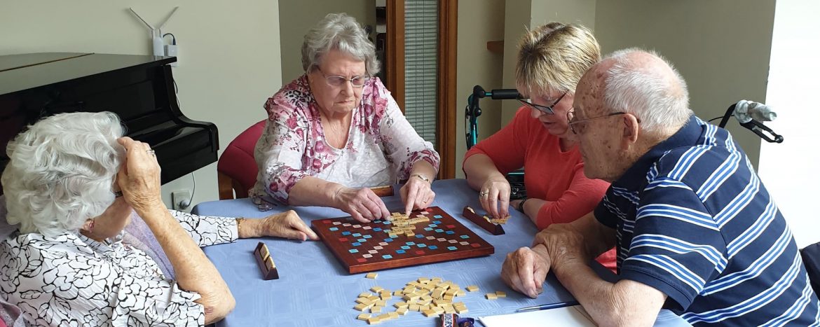 Ropata Lodge Care Community residents playing a game.